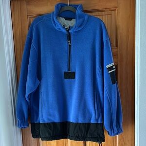 Men's Blue Fleece London Fog Half Zip Pullover